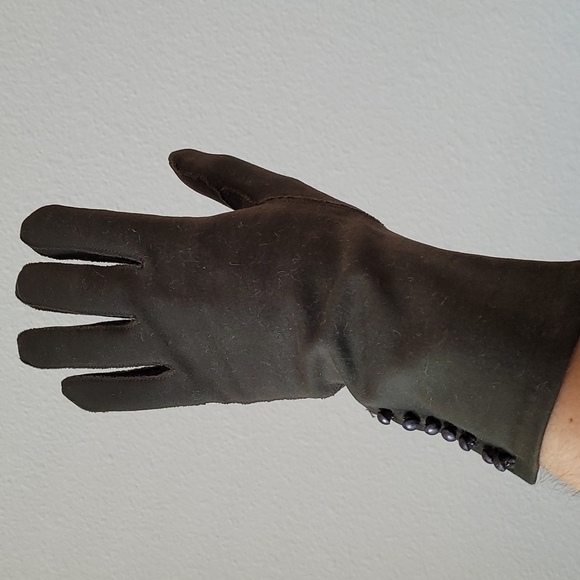 Vintage 1950s Cresendoe Leather Tailored Gloves - Picture 2 of 10